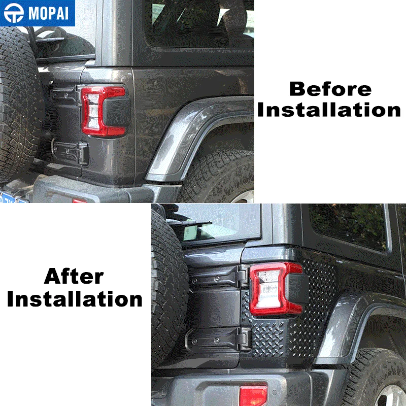 MOPAI Car Stickers for Jeep Wrangler JL Car Rear Taillight Tail Light Lamp Guard Cover for Jeep Wrangler JL 2018+ Accessories