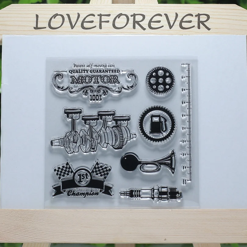 

1st champion car Components transparent clear stamps for Scrapbooking/Card Making/Stamp set stationery Christmas fun decoration