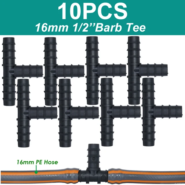 10Db 16 Mm -Es Cső Tét Tartó Végső Dugó Könyök Póló Öntöző Csatlakozó Kerti Mikrokelső Öntözés 1/2 Hüvelykes Pe Csőcsövek Szerelvények - Image 4