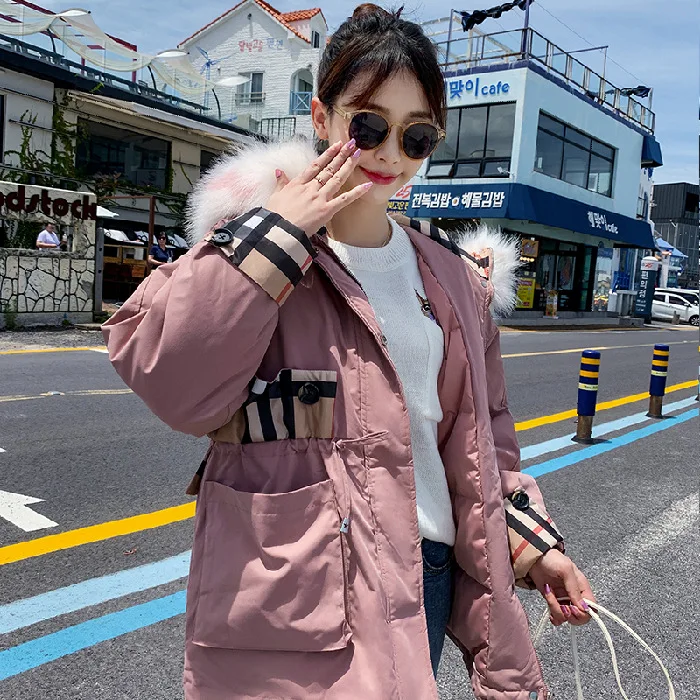 

Photo Shoot 2019 New Style down Jacket Women's Korean-style-Style Mixed Colors Casual Short Hong Kong Style Students Cotton Coat
