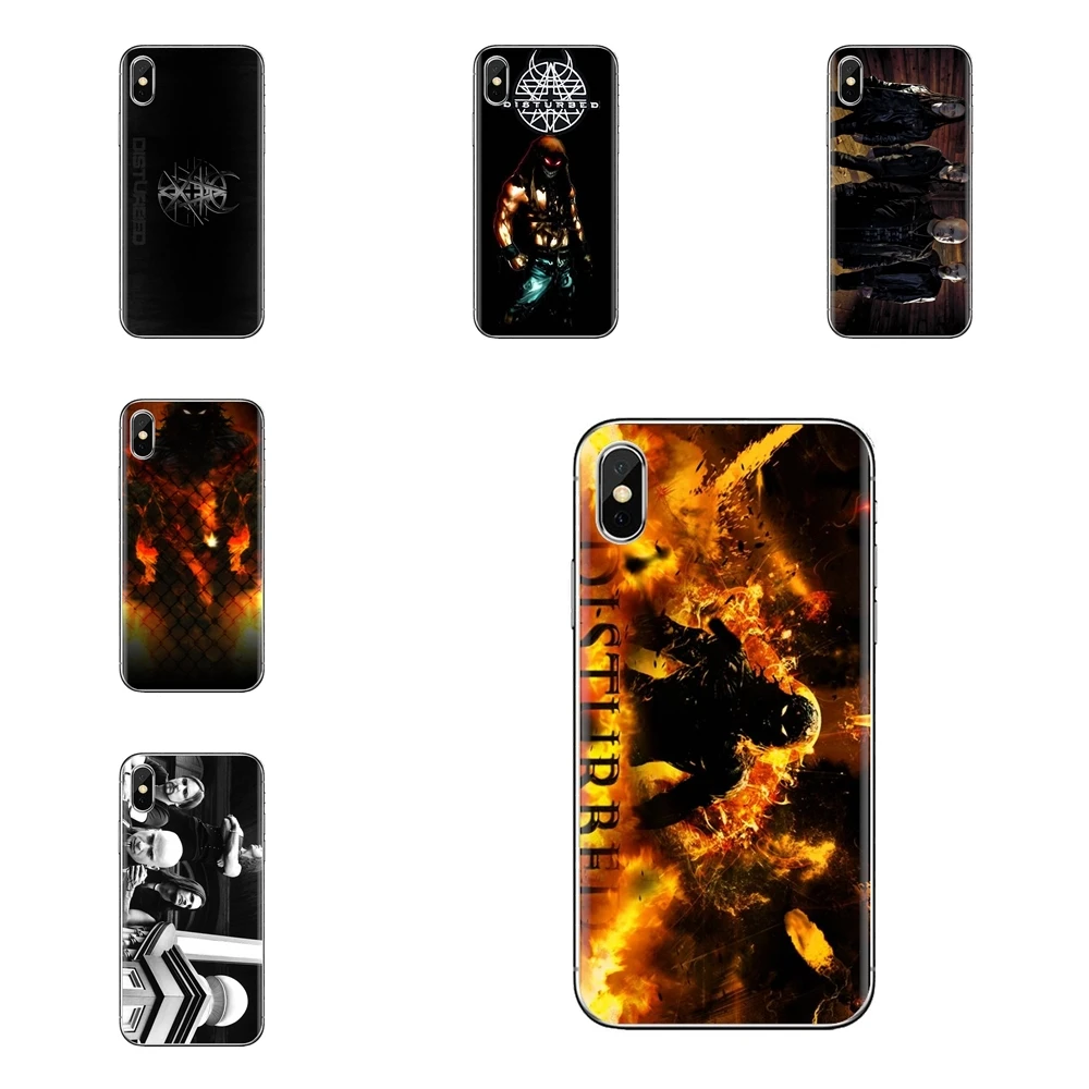 For iPod Touch Apple iPhone 11 Pro 4 4S 5 5S SE 5C 6 6S 7 8 X XR XS Plus Max Rock Band Album Fire Disturbed Logo Phone Skin Case |