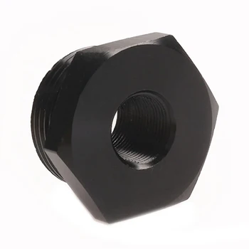 

5/8x24 To 3/4NPT Automotive Threaded Oil Filter Adapter Connector Black Aluminum