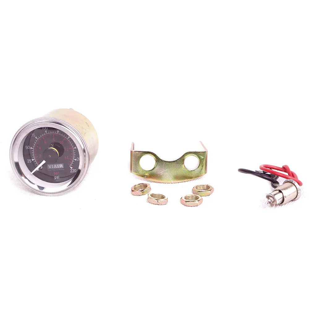VIAIR 2inch dia.52mm 0-220PSI Air gauge dual needle 12V backlight press gauge pneumatic suspension part car gauge meter