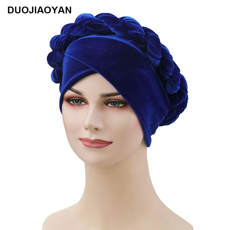 DUOJIAOYAN новая стильная молочная шелковая чистая шапка бархатная цветная плетеная Кепка высокого качества головной платок