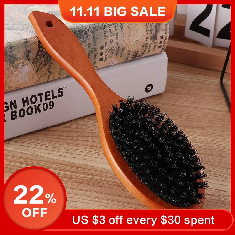 Натуральная щетина кабана противокоррозийная расческа инструмент для укладки