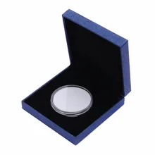 Mayitr azul coin organizer medalha apresentação caixa de exibição ajustar caso com cápsula para a coleção do dinheiro