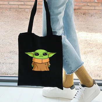 

Alien Summer Evil Devil Graphic Print Funny New Women's Canvas Large Capacity Vintage Shoulder Bag Harajuku Cartoon Casual Bags