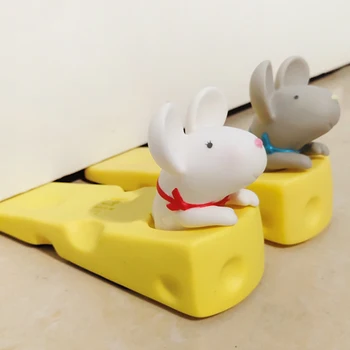

PVC Door Stopper Wedge Doorstop Cute Cartoon Mouse Door Stopper Child Foot Safe Baby Protect