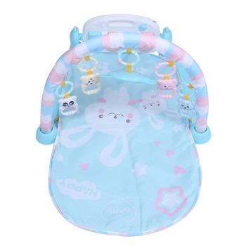 

Baby Play Mat Baby Gym Toys 0-12 Months Soft Lighting Rattles Musical Toys For Babies Toys Play Piano Gym blue