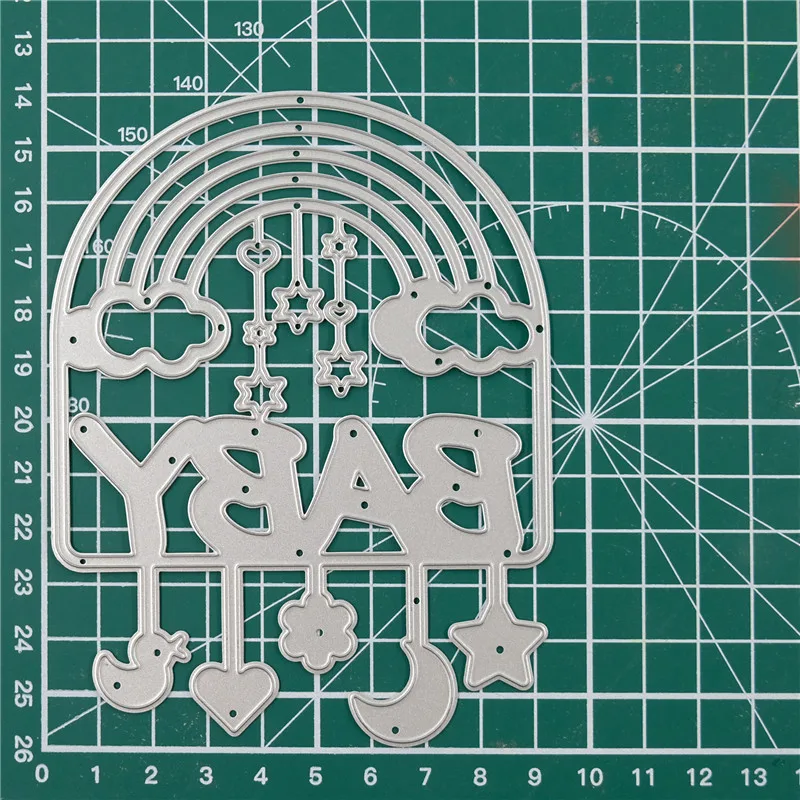 

YaMinSanNiO Baby Rainbow New Metal Cutting Dies Stencils for DIY Scrapbooking/photo Album Decorative Embossing DIY Paper Cards