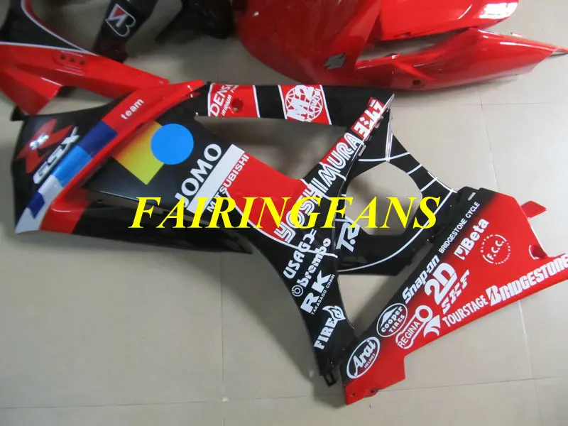 Литьевая форма обтекателя кузова для GSXR1000 07 08 GSX-R GSXR 1000 K7 2007 2008 красный черный Обтекатели+ подарки SK35