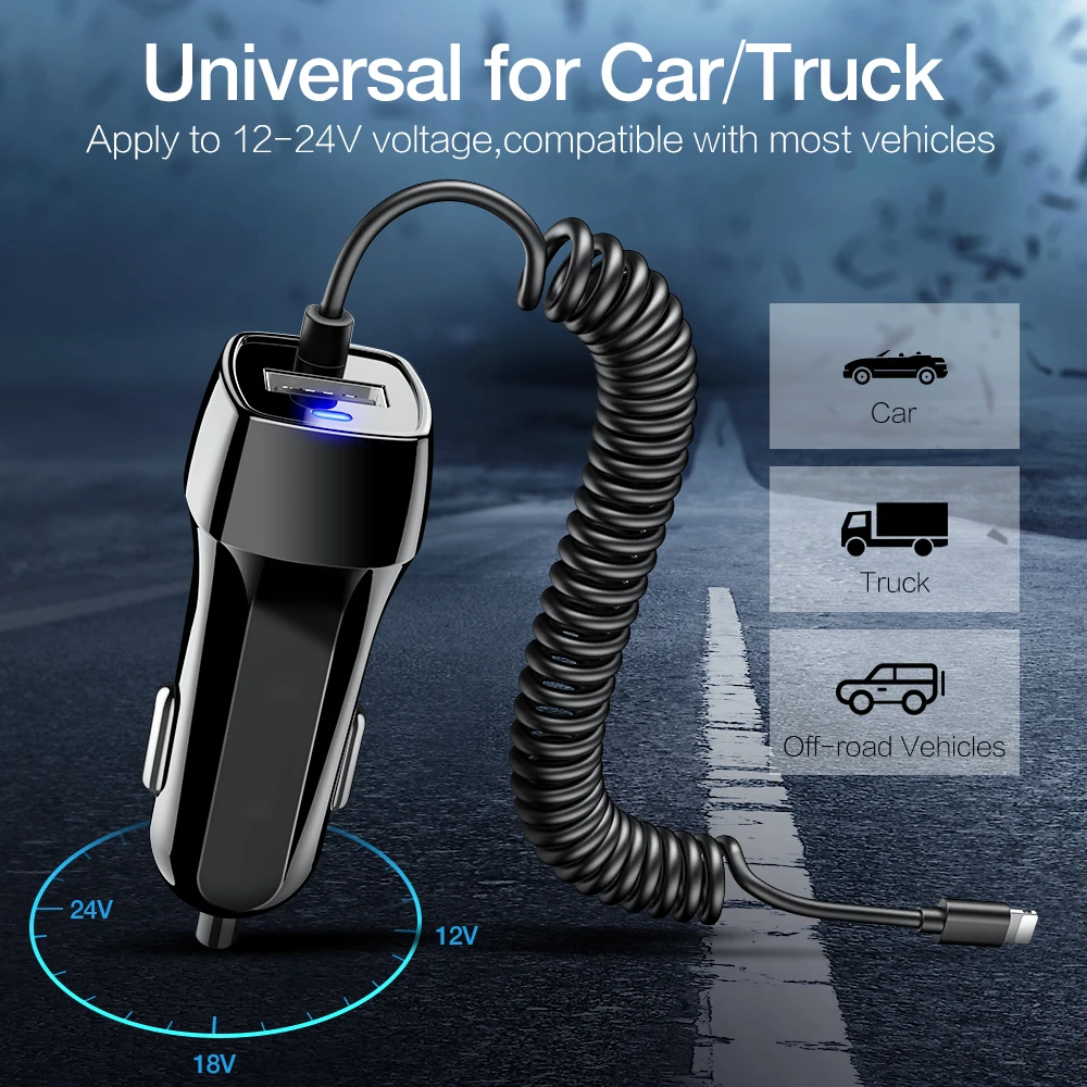 Автомобильное зарядное устройство Автомобильное USB быстрое зарядное устройство 3,0 Для Xiaomi автомобильное зарядное устройство для мобильного телефона Micro type C Быстрый кабель для iPhone зарядное устройство s