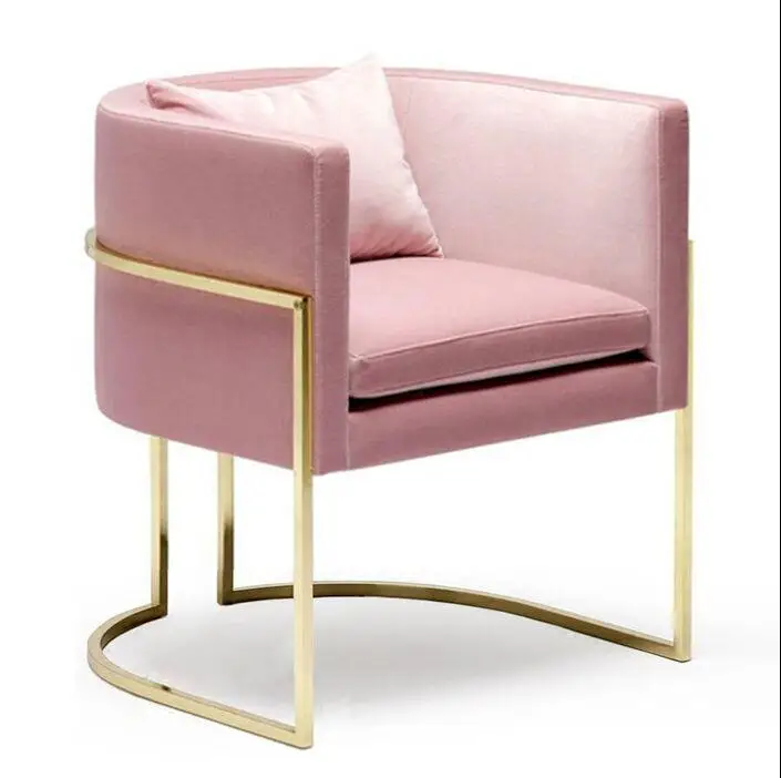 Простой тканевый диван-стул для переговоров, Офисная приемная комната, комната отдыха, двойной диван из кованого железа, Одноместный косметический стул - Цвет: style 2