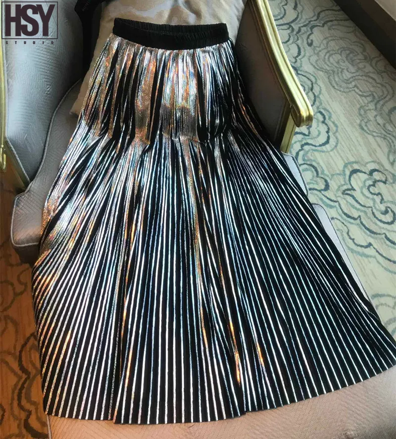 【HSY】2019 Осень Новая мода высокого качества для женщин ночной клуб стиль блёстки