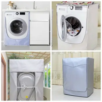 

Foldable Washable Waterproof Dust-proof Washing Machine Protection Cover Home Laundry Supplies