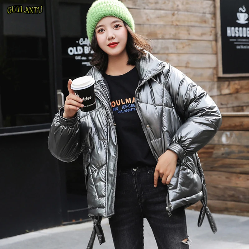 

Winter Warm Coat And Waterproof Jacket Women Thick Down Cotton Padded Short Parka Mujer Quilted Polyester Fiber Hooded Parkas