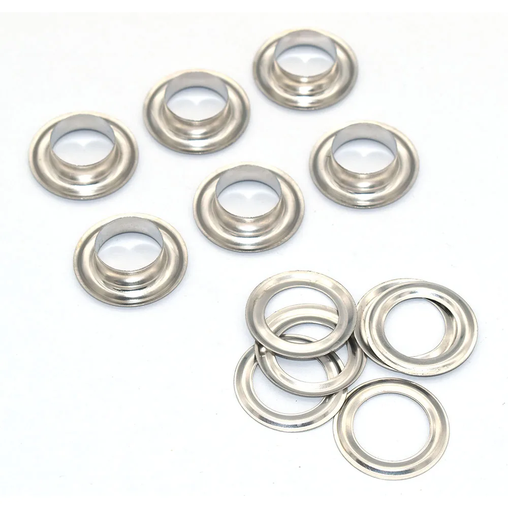 

18mm Silver Brass Eyelet With Washer Metal Grommets rivets Leather Craft Repair Grommet For DIY Clothing Scrapbooking Craft