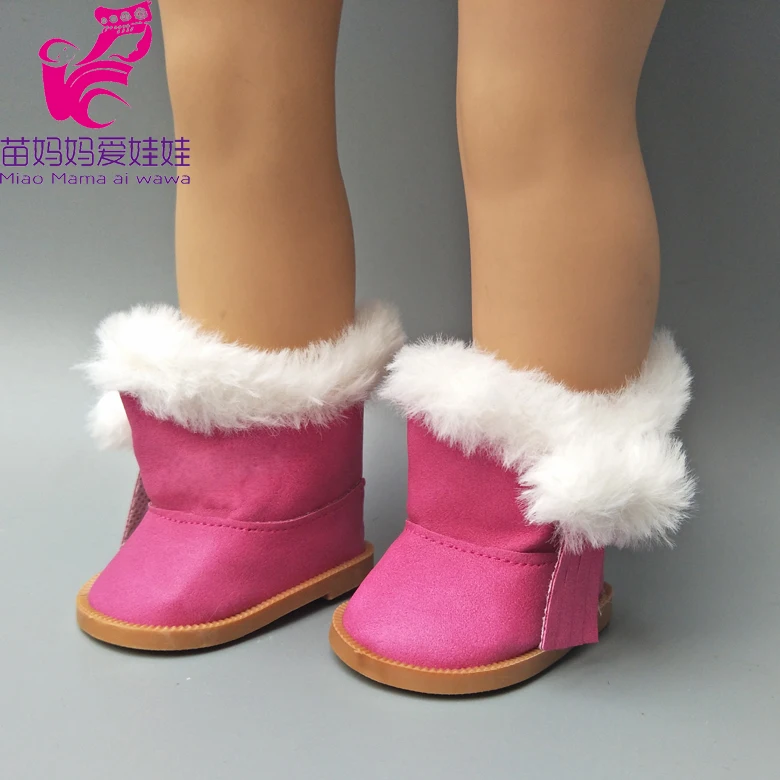 Одежда для кукол 18 дюймовой девушки Dollwinter сапоги на меху со звездным 43 см ухода за