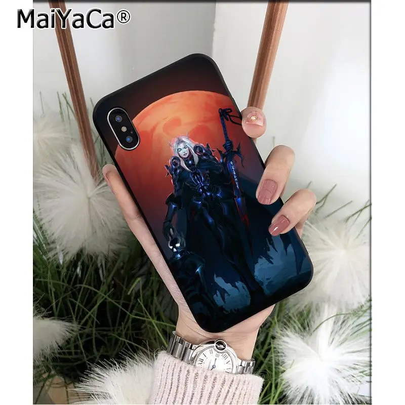 Мягкий высококачественный чехол для телефона MaiYaCa World of Warcraft Arthas Sylvanas из ТПУ для iPhone 5 5Sx 6 7 7plus 8 8Plus X XS MAX XR