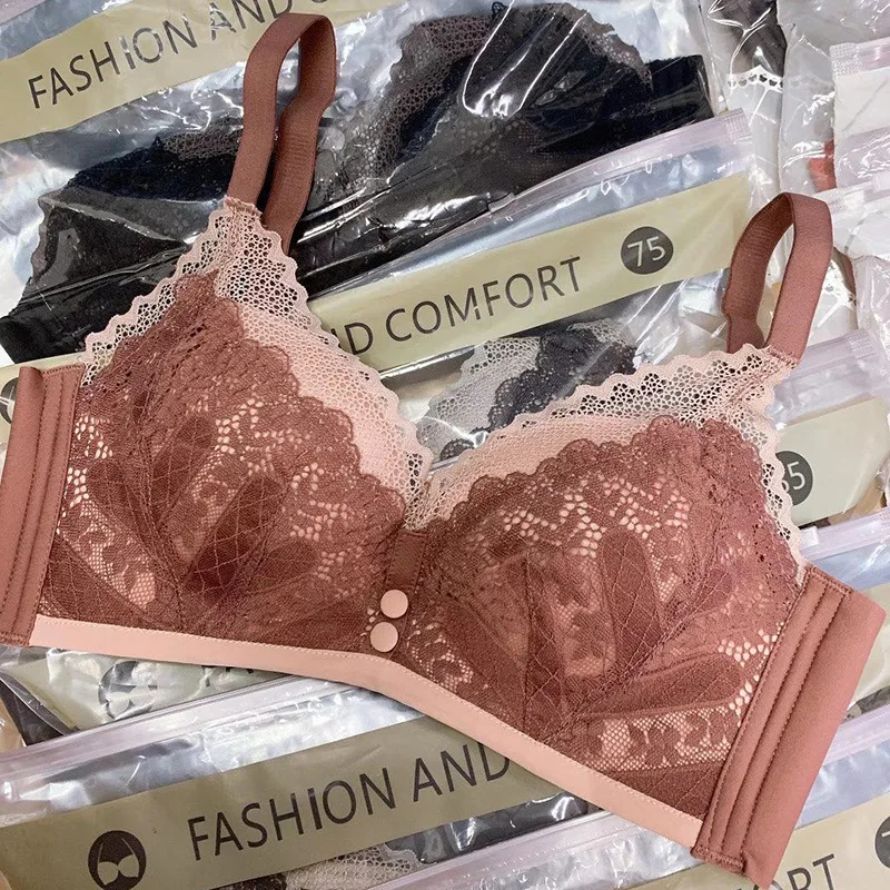 small chest adjustable close breast bra top support gather anti sagging comfortable underwire