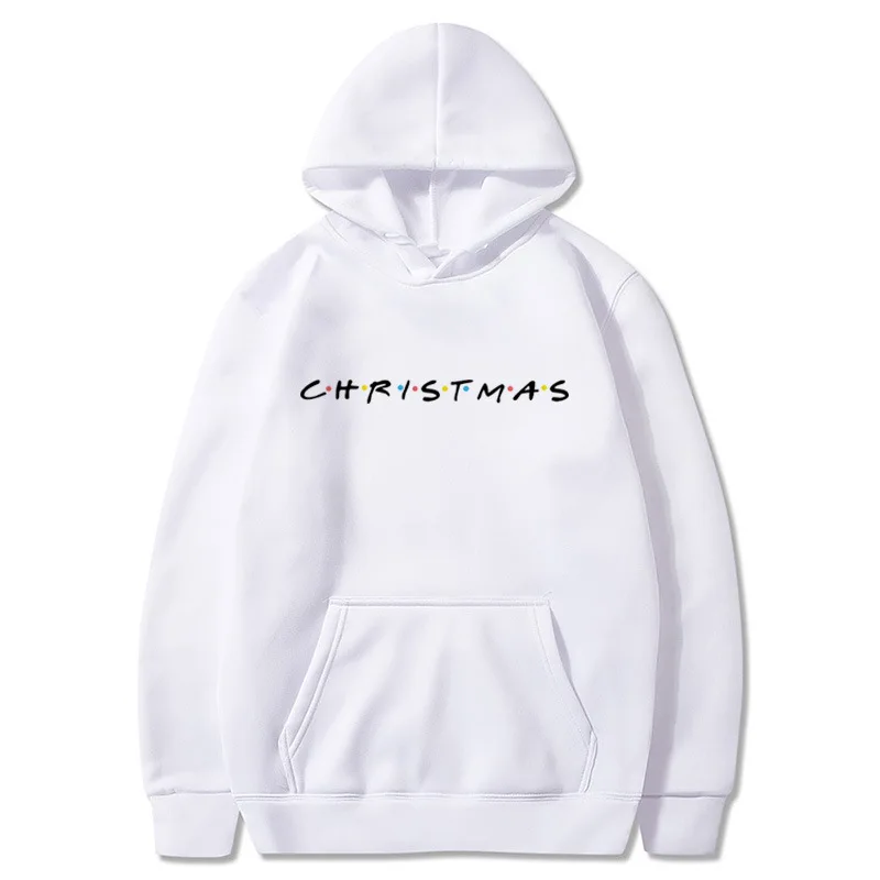 

2020 Hot Fashion Popular Couple Christmas Exclusive Letter Text Loose Hooded Sweatshirt for Men and Women