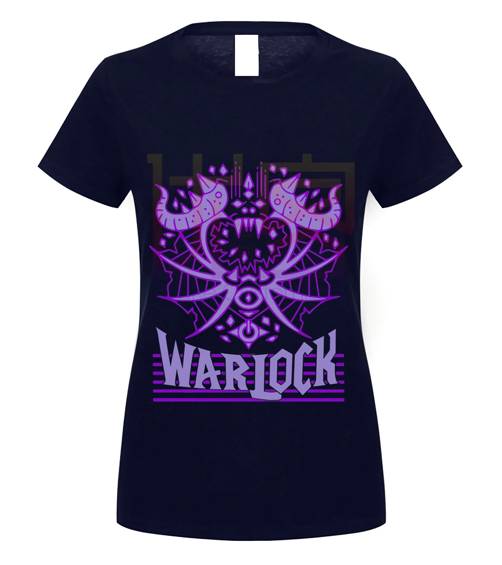 Горячая Мужская рубашка WORLD OF WARCRAFT класса WARLOCK футболки с гербом - Цвет: women navy