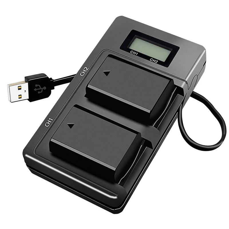 2 шт 2000 мАч Np-Fw50 Np Fw50 батарея для камеры+ ЖК Usb двойное зарядное устройство для Alpha A6500 A6300 A6000 A5000 A3000 Nex-3 A7R
