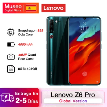 Перейти на Алиэкспресс и купить Глобальная версия смартфона Lenovo Z6 Pro 8 Гб 128 ГБ Восьмиядерный Snapdragon 855 6,39 дюймFHD задняя 48MP Quad Camera аккумулятор 4000 мАч
