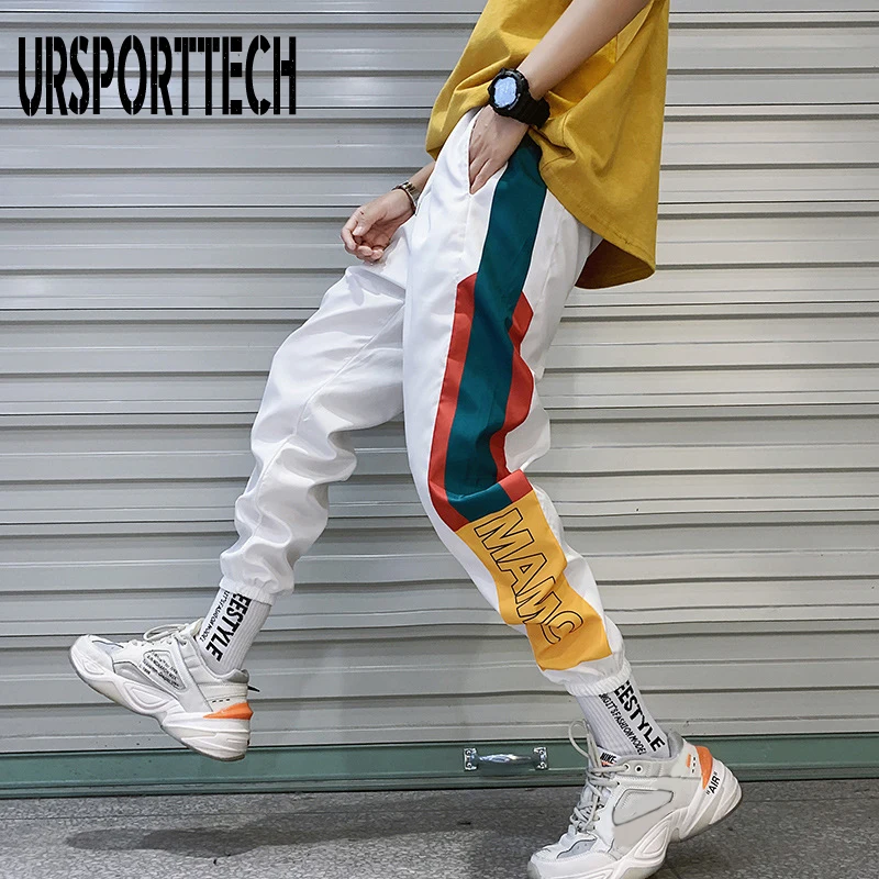 Hip Hop Streetwear Men's Splice Joggers Pants Fashion Men Casual Cargo Pant Trousers High Street Elastic Waist Harem Pant Men Hip Hop Streetwear Men's Splice Joggers Pants Fashion Men Casual Cargo Pant Trousers High Street Elastic Waist Harem Pant Men