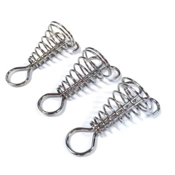 

100Pcs Octopus Deck Nail Carabiner Spiral Spring Durable Rope Buckle Tent Hook Board Nail Camping Hiking