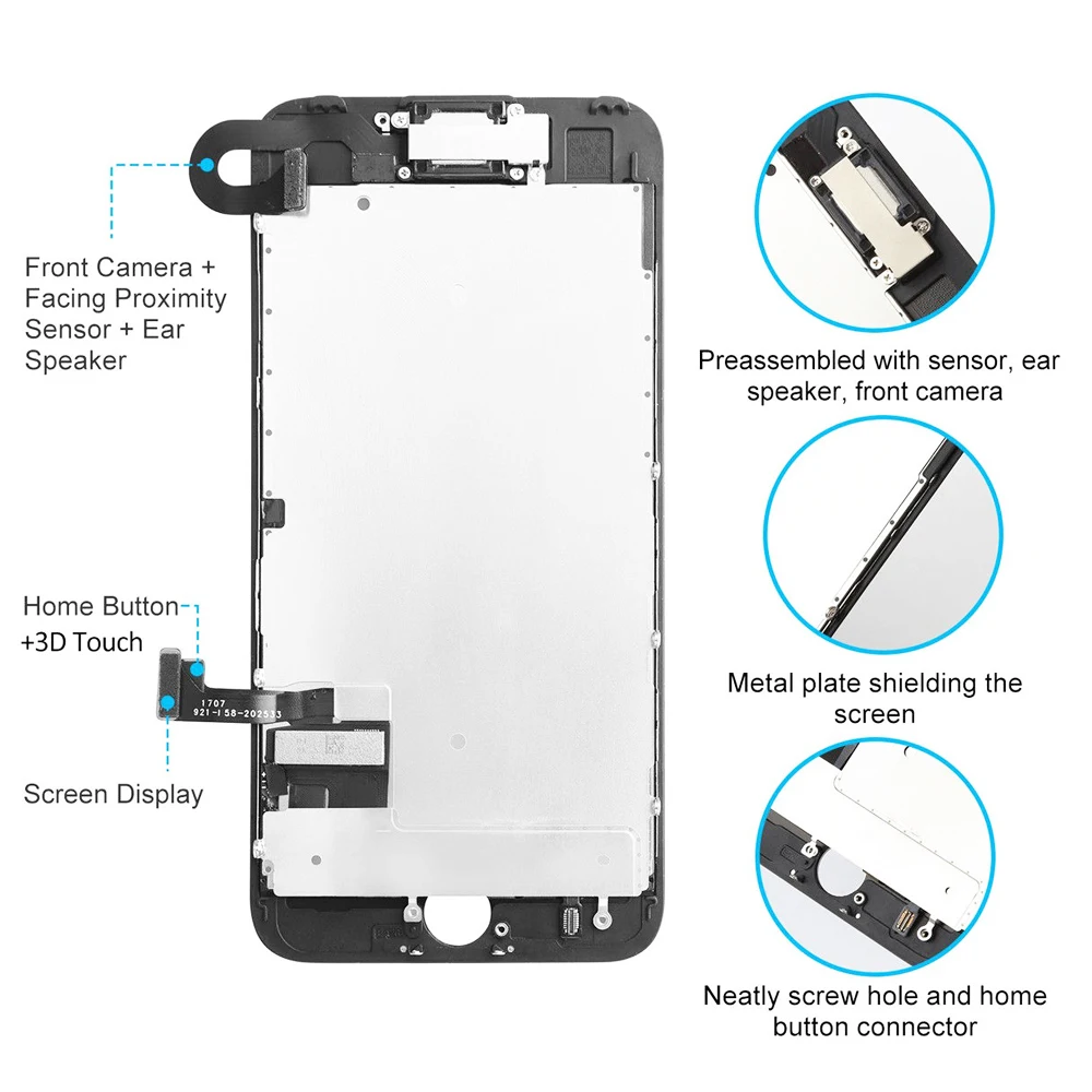 Полный комплект для iPhone 7 8 Plus ЖК дисплей сенсорный экран с 3D цифровым