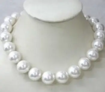 

Fashion jewelry Free Shipping 18mm AAAA white SOUTH SEA shell pearl necklace 18"^^@^NEW style Fine jewe Noble Natural Natural