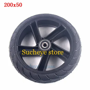 

8'' Practical Back Wheel Rear Durable Tyre Assembly KickScooter For Ninebot Es1 Es2 ES4 Electric Scooter 200x50 solid wheel
