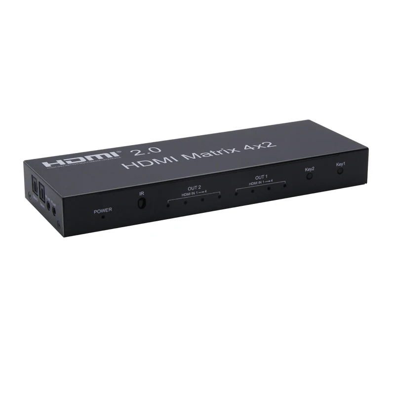 4K HDMI 2,0 matrix 4x2 60HZ HD EDID Switch Splitter Matrix поддержка двойного аудио выхода оптическим и стерео