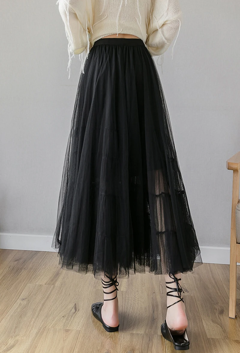 Primavera Verão Senhoras Tule Saia Tutu Tornozelo Comprimento 80 cm Feminino Crinoline Nupcial Petticoat Cosplay Underskirt Rockabilly 2020 4 tornozelo comprimento 80 cm feminino crinoline nupcial