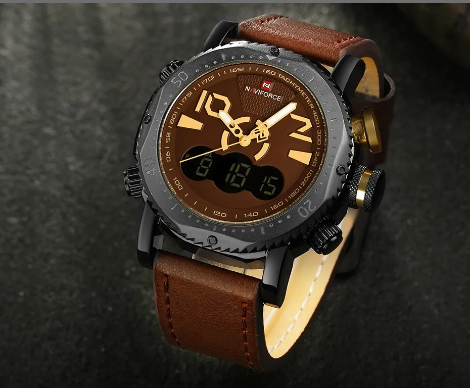Топ люксовый бренд NAVIFORCE мужские спортивные военные часы мужские кварцевые аналоговые цифровые наручные часы Мужские часы Relogio Masculino