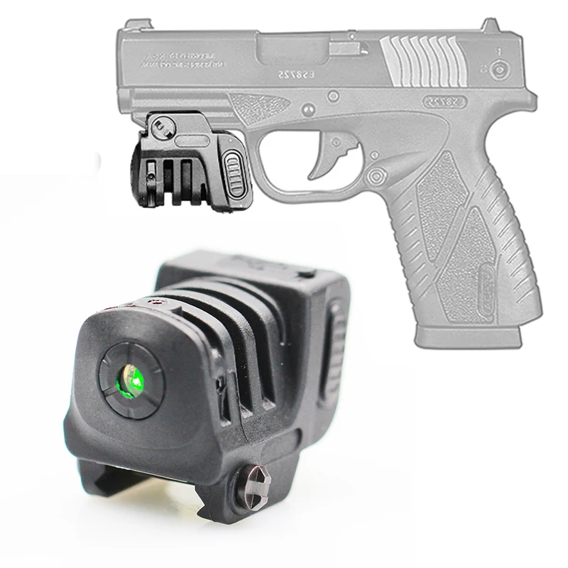 Встроенный Батарея 9 мм пистолет с зеленым лазерным лучом прицел Перезаряжаемые