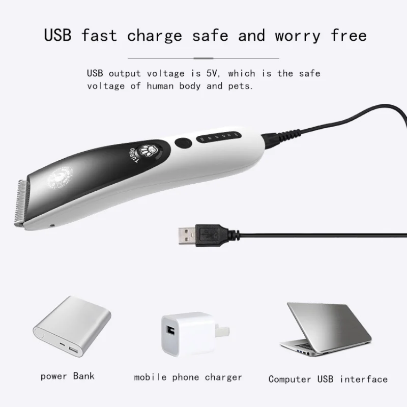 Триммер для стрижки домашних животных с цифровым дисплеем USB перезаряжаемая Бритва для стрижки волос 100-240 В N1