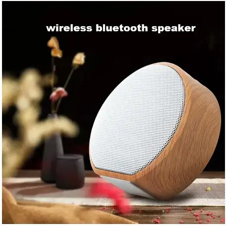 Деревянные зерна беспроводной Bluetooth динамик портативный мини-сабвуфер аудио подарок стерео громкоговоритель звук система Поддержка TF AUX USB A60