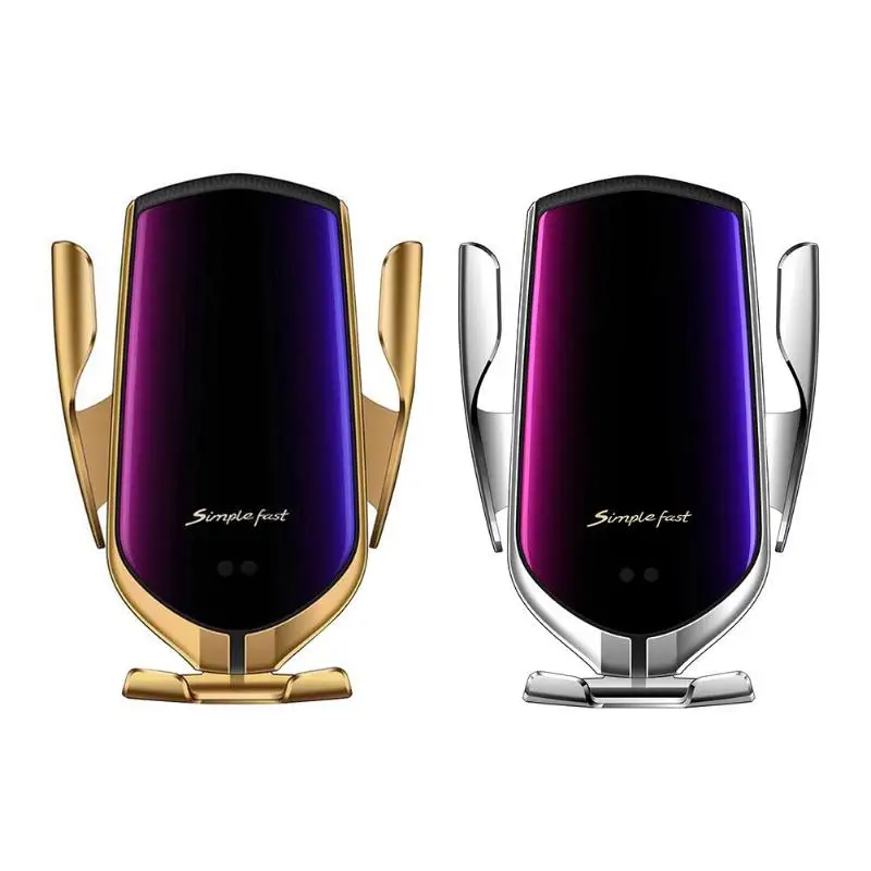 

R1 Wireless Car Charger Automatic Clamping Phone Holder Charger Receiver