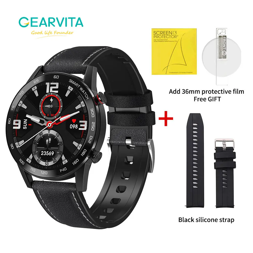 

New GEARVITA DT95 Smart Watch IP68 Waterproof Bluetooth Call 360*360 ECG Heat Rate 1.3inch Sleep Monitor VS L16 L13 Smartwatch