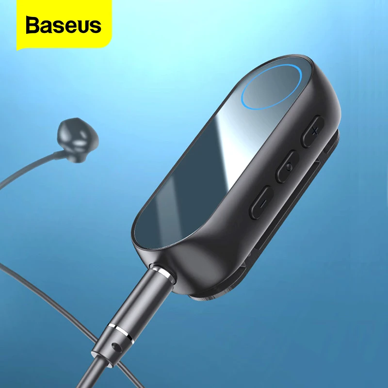 Baseus Bluetooth 5 0 Receiver For 3 5mm Jack Earphone Headphone Wireless Adapter 3 5 Jack Bluetooth Aux Audio Music Transmitter