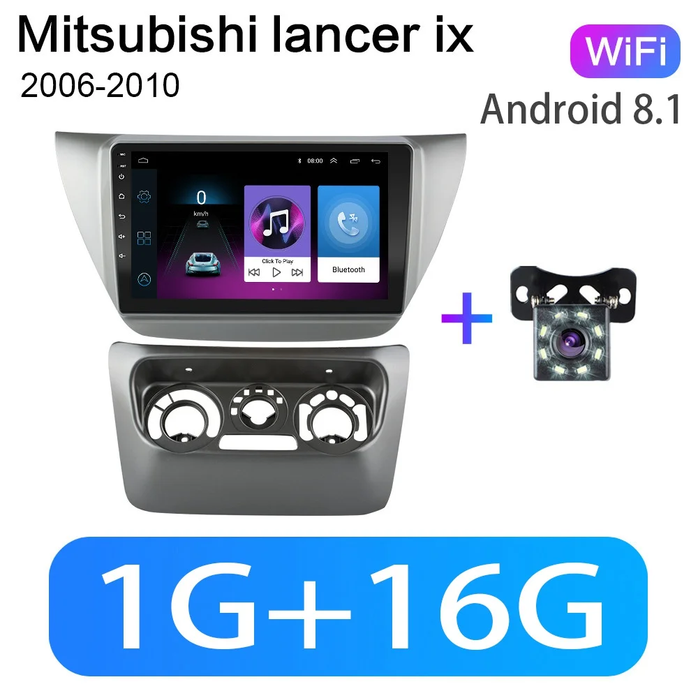 WIFI 1G-16-8LED Android 8.1GO 9 дюймов 2Din автомобильный Радио Стерео gps навигатор плеер для Mitsubishi Lancer ix2006-2010 стерео WiFi ips плеер - Цвет: WIFI 1G-16-8LED