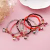 New Color Simple Cute Ceramic Lucky Cat Star Bracelet Hand-woven Red Colors Rope Bangle For Women Girls Jewelry Gift ► Photo 3/6
