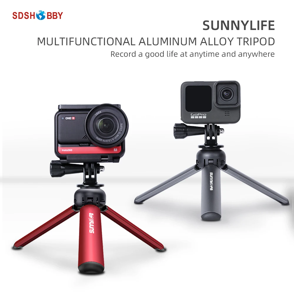 Sunnylife Treppiede Da Tavolo Mini Lega Di Alluminio Per Azione 2/Om 5/Gopro 10/Pocket 2/Fimi Palm 2/Om4 Se/Insta360 One X2