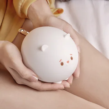 

11.11The budding silicone lamp led touch patted the little night lamp to feed the colorful bedside lamp