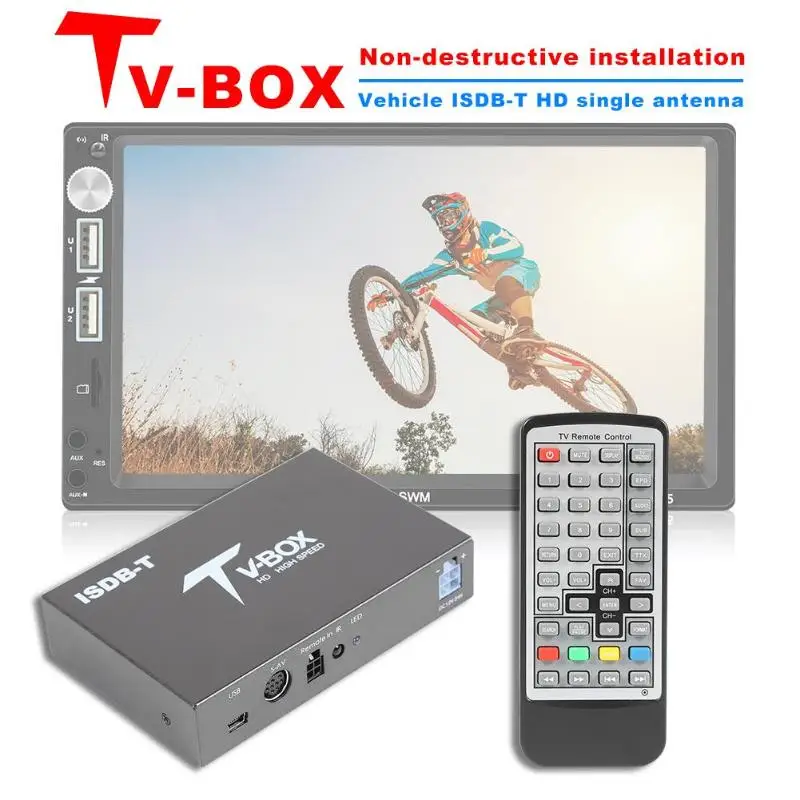 T518 ISDB-T Автомобильный цифровой ТВ-приставка HDTV тюнер для Японии, Бразилии, Чили