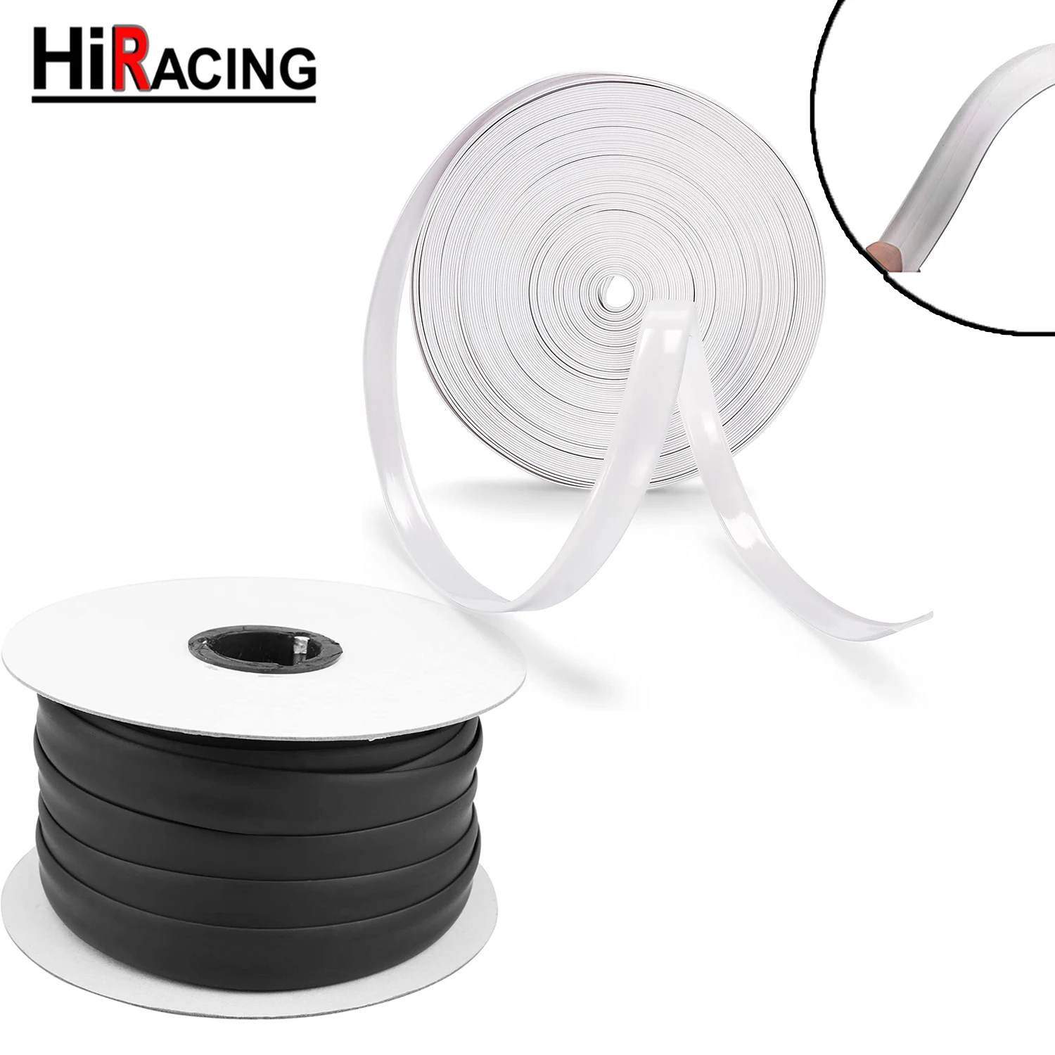 Vinyl Insert Molding Trim Screws Cover Width 25mm 7.6m Long for RV Boat Camper Trailer