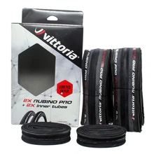 1 пара складных шин Vittoria Rubino Pro G2.0 Graphite Racing 2,0 700x25C с 2 бесплатными внутренними трубками