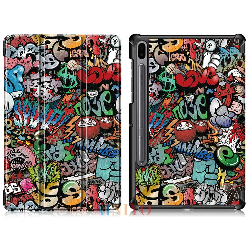style 7 Ультратонкий чехол для samsung Galaxy Tab S6 SM-T860 SM-T865 10,5 чехол для планшета samsung Tab S6 чехол+ Стилус ручка пленка - Цвет: style 7